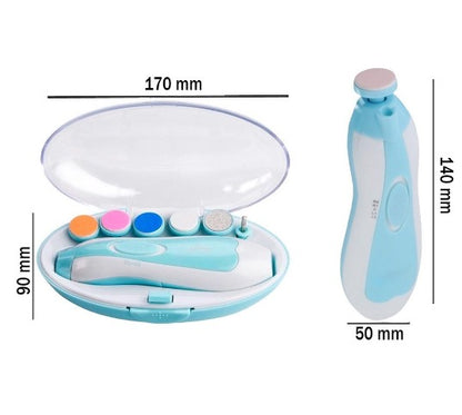 Cortador Aparador Lixador De Unha Bebê Criança Infantil Elétrico C/6 Refis - Nev