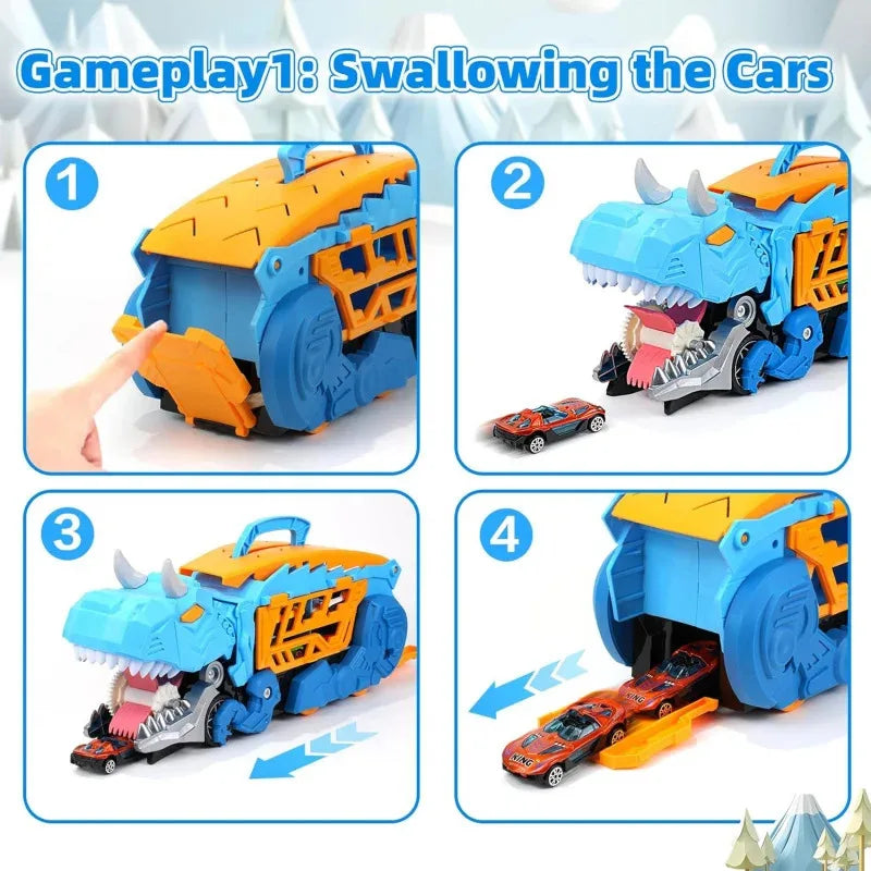 Caminhão Dinossauro com Carrinhos