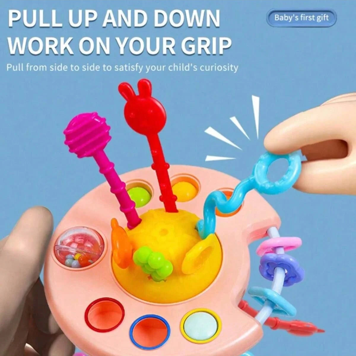Brinquedo Sensorial de Puxar