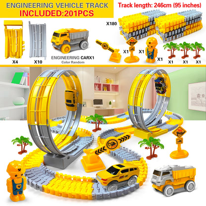 Pista Flexível com Carrinhos