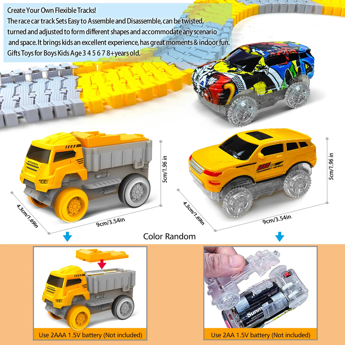 Pista Flexível com Carrinhos