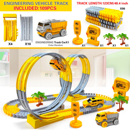 Pista Flexível com Carrinhos