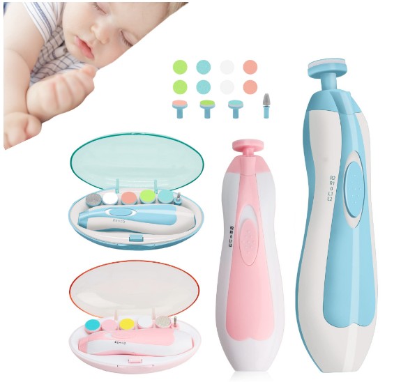 Cortador Aparador Lixador De Unha Bebê Criança Infantil Elétrico C/6 Refis - Nev